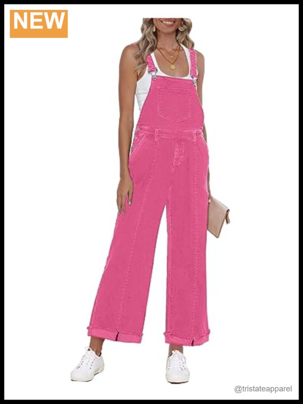 Wide Leg Denim Overalls Loose Fit Bib Stretch Jeans Jumpsuit